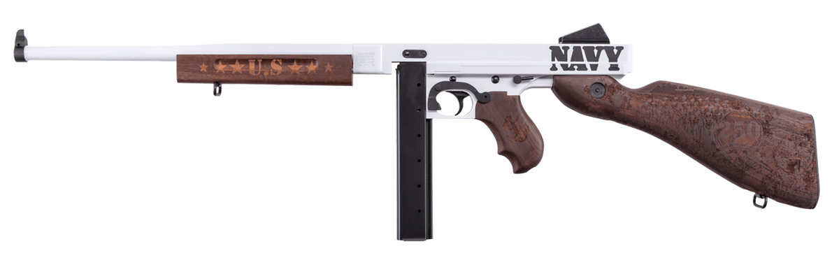 Thompson TM1C5 Navy 250th Anniversary 45 ACP 16.5" 30+1 Semi-Auto Rifle - Arctic White & Savage Stainless Cerakote