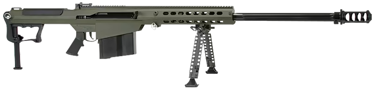 Barrett M107A1 50 BMG 29" 10+1 Semi-Auto Rifle - OD Green Cerakote - Chrome-Lined Fluted Barrel