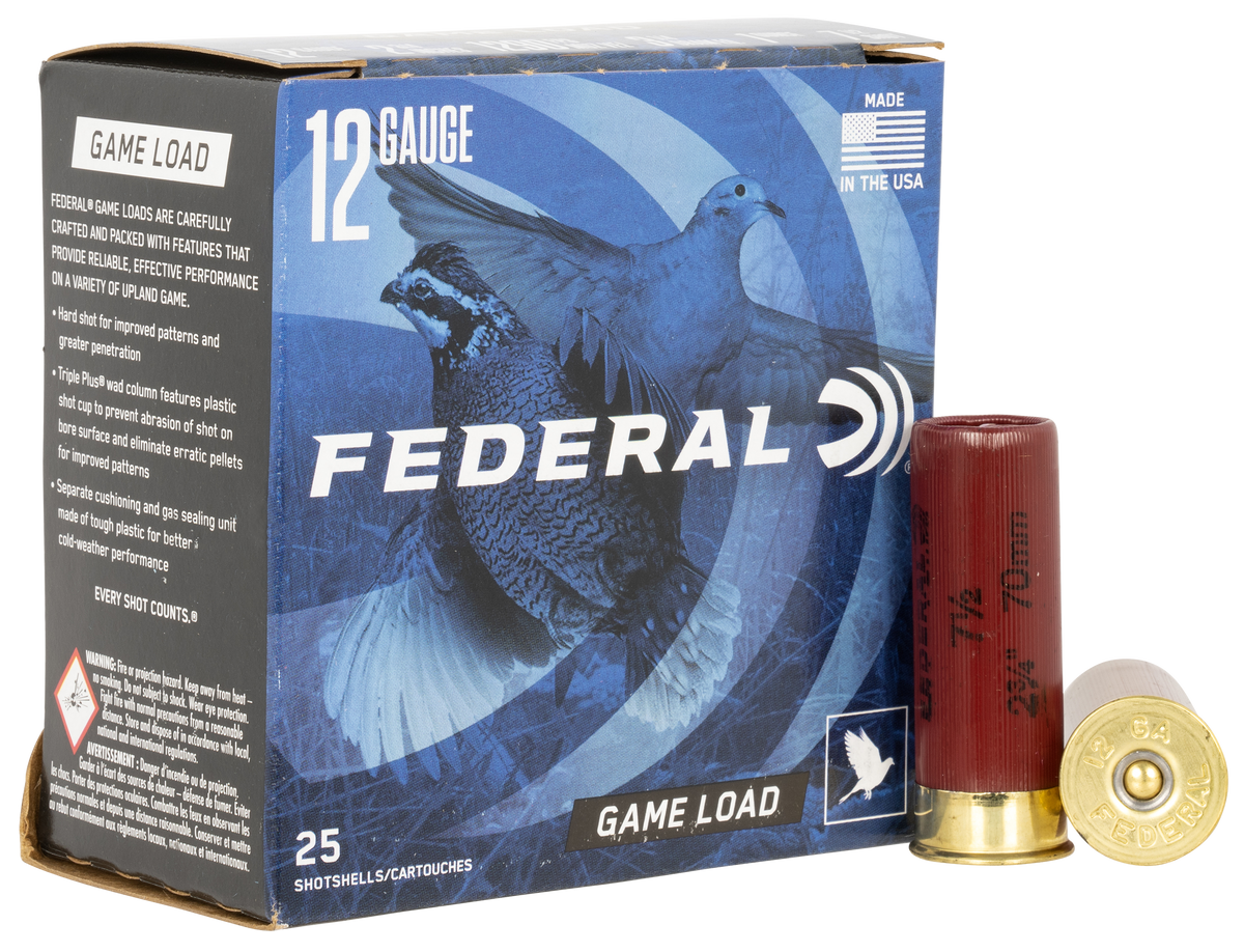 Federal Game-Shok Upland 12 Gauge 2.75" 1 oz 7.5 Shot 25 Rd - Box or Case