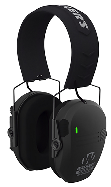 Walkers Game Ear Razor Rechargeable Electronic Muff 21 dB Over the Head Black Polymer