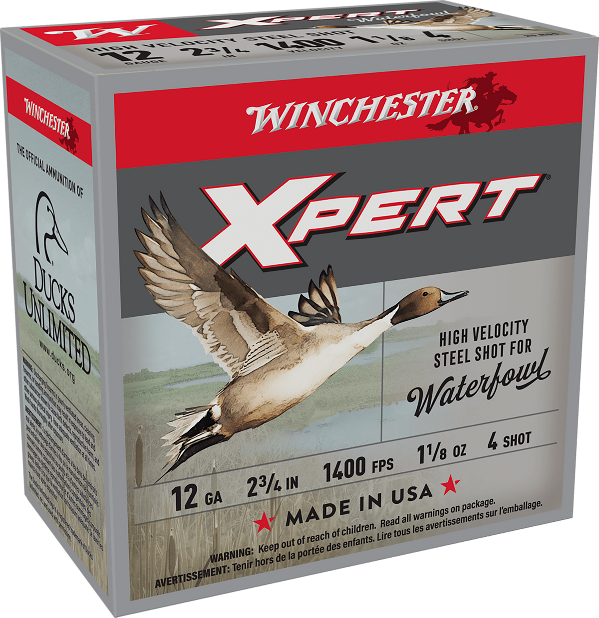 Winchester Ammo Super X Xpert High Velocity 12 Gauge 2.75" 1-1/8 oz #4 Shot 25 Rd - Box or Case