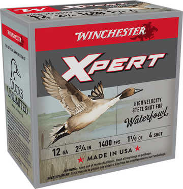 Winchester Ammo Super X Xpert High Velocity 12 Gauge 2.75" 1-1/8 oz #4 Shot 25 Rd - Box or Case