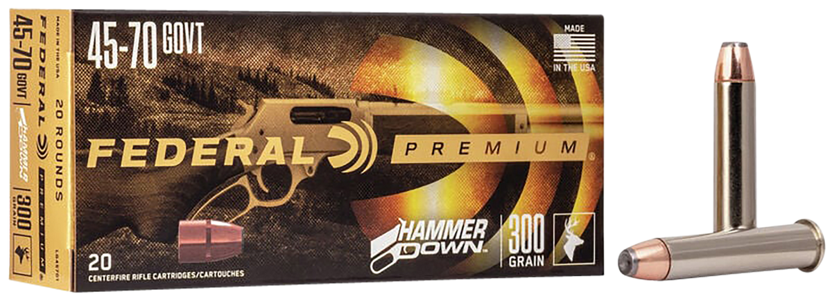 Federal Premium HammerDown 45-70 Government 300gr Bonded Soft Point 20 Rd - Box or Case