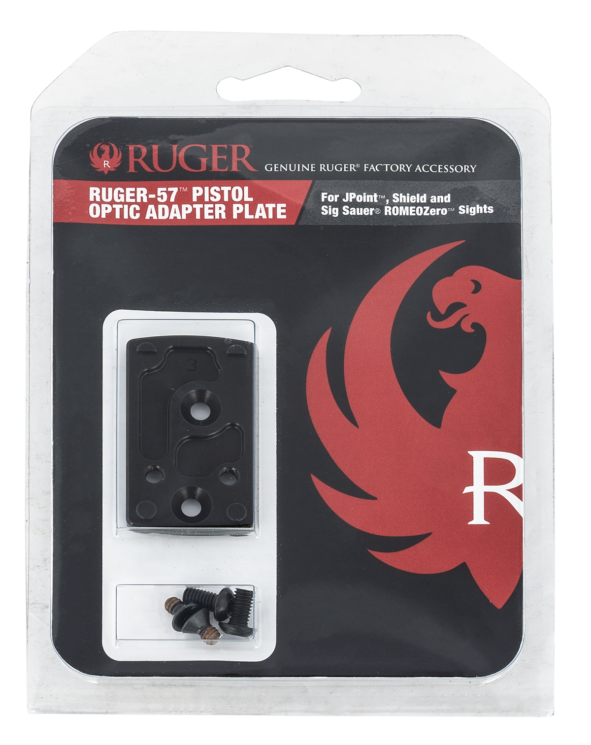 Ruger 90723 Ruger-57 Optic Adapter Plate JPoint/Shield RMS Aluminum Black