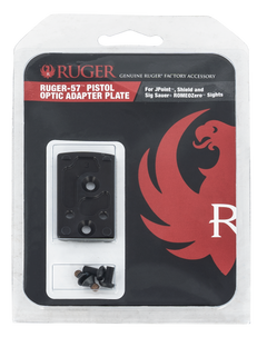 Ruger 90723 Ruger-57 Optic Adapter Plate JPoint/Shield RMS Aluminum Black