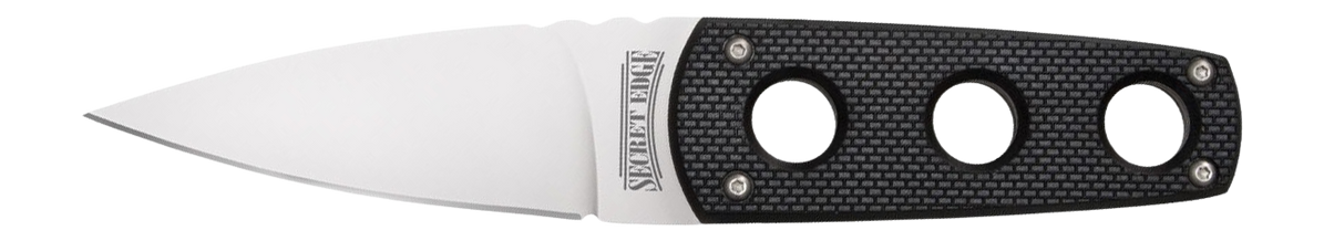 Cold Steel 11SDT Secret Edge 3.5" Fixed Plain AUS-8A Black Kray-Ex Handle