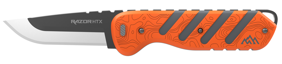 Outdoor Edge Razor HTX 3" Folding Plain 420J2 SS Orange/Gray TPR Handle