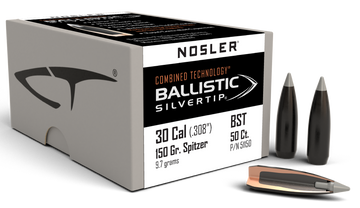 Nosler Ballistic Silvertip .308 30 Cal 150gr Spitzer Bullets - 50/Box