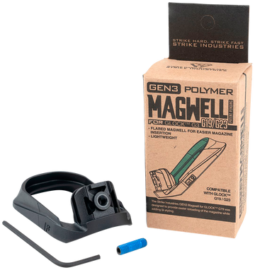 Strike Industries Flared Magwell for Glock 19/23 Gen 3 - Black