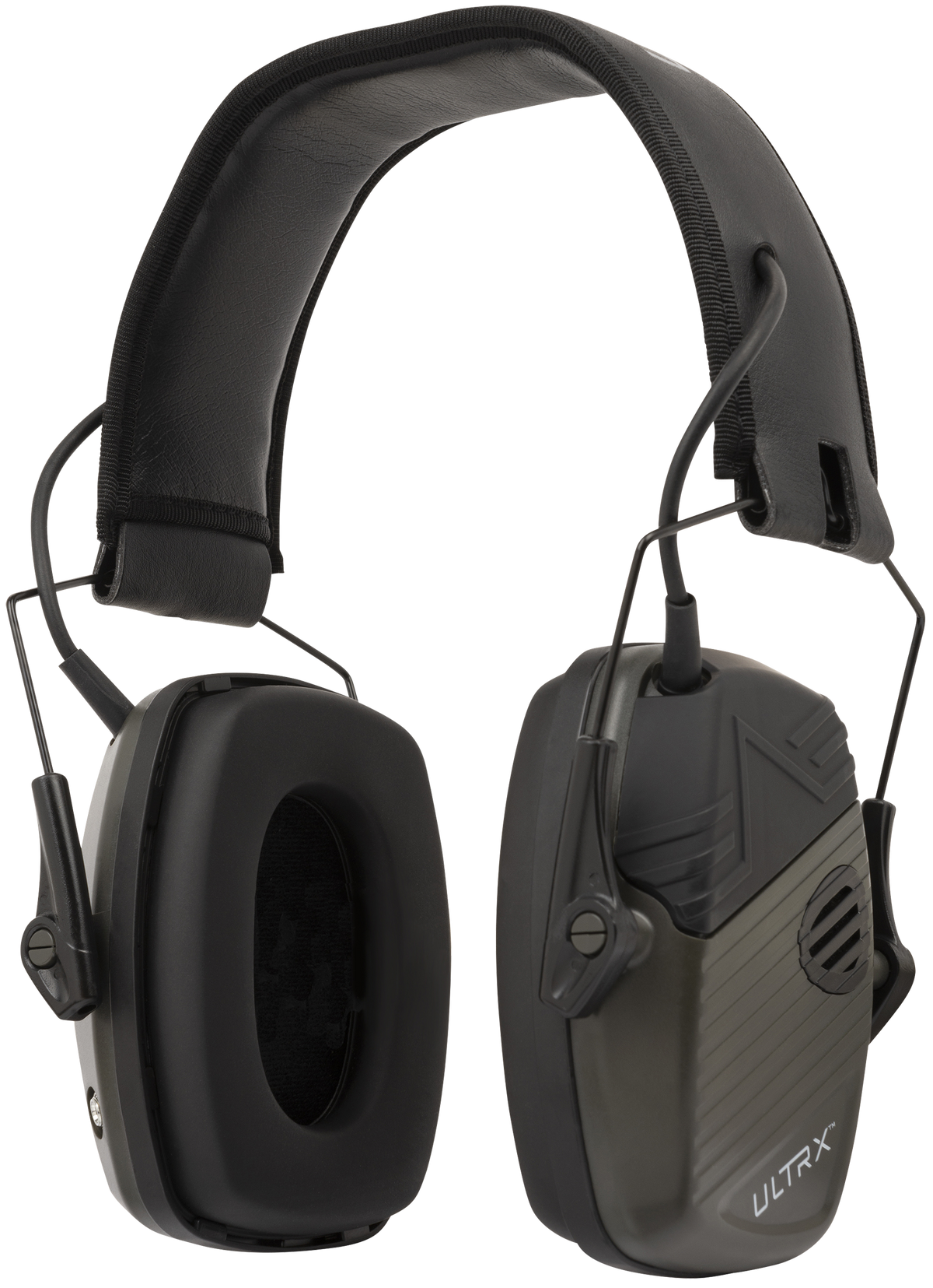 Allen Ultrax Stereo 24 dB Over the Head Electronic Earmuff - Olive