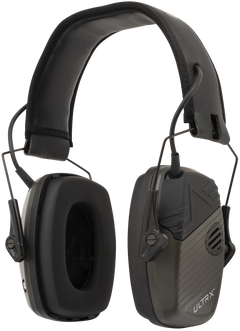 Allen Ultrax Stereo 24 dB Over the Head Electronic Earmuff - Olive