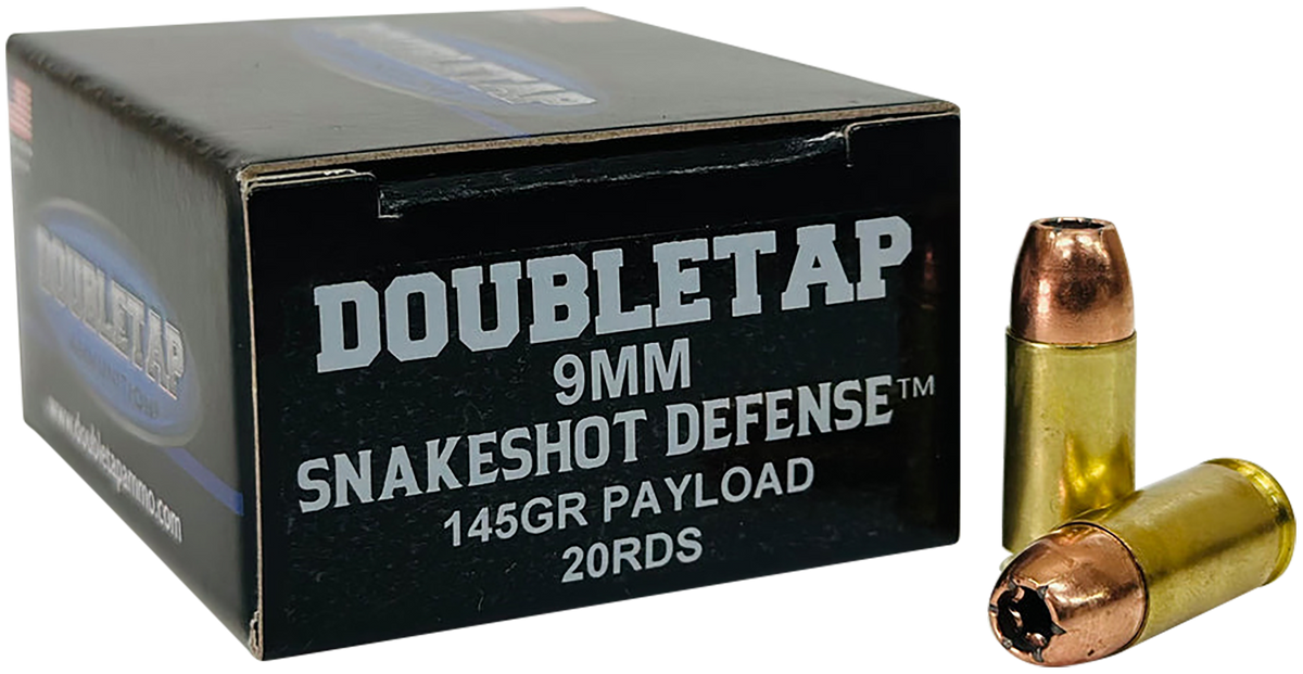 DoubleTap Ammunition Snake Shot 9mm Luger 95gr 20-Rd Shotshell - Box or Case