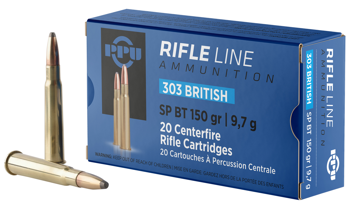 PPU Standard Rifle 303 British 150gr Soft Point Boat Tail - Box or Case