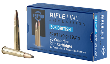 PPU Standard Rifle 303 British 150gr Soft Point Boat Tail - Box or Case