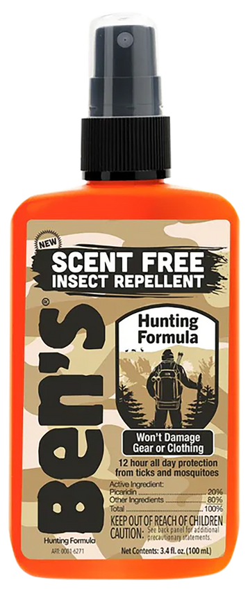 Adventure Medical Kits Ben's Hunting Formula 3.4oz Unscented 20% Picaridin Spray - Repels Mosquitoes/Ticks Up to 12 hrs