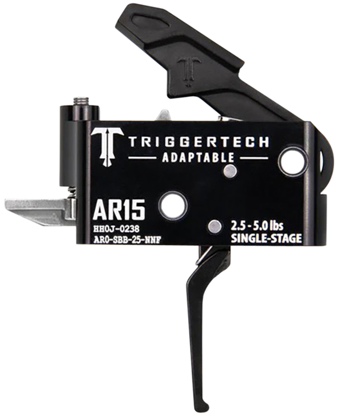 TriggerTech Adaptable AR-15 2.5-5.0 lb Single-Stage Flat Trigger - Black