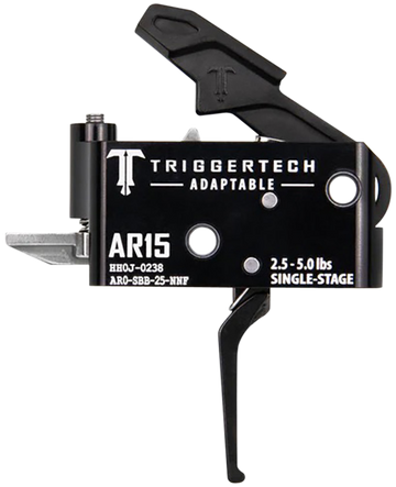 TriggerTech Adaptable AR-15 2.5-5.0 lb Single-Stage Flat Trigger - Black