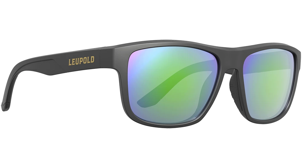 Leupold Katmai Performance Eyewear Matte Black Frame Emerald Mirror Polarized Polycarbonate Lens