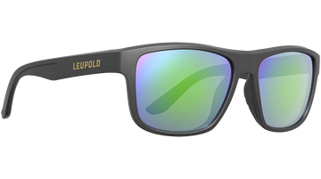 Leupold Katmai Performance Eyewear Matte Black Frame Emerald Mirror Polarized Polycarbonate Lens