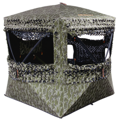 Muddy Carnage Diecut Ground Blind 58x58 3-Person - Mossy Oak BottomLand Camo