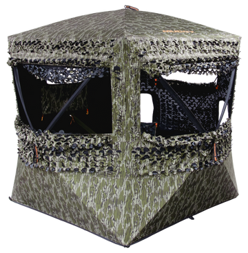 Muddy Carnage Diecut Ground Blind 58x58 3-Person - Mossy Oak BottomLand Camo