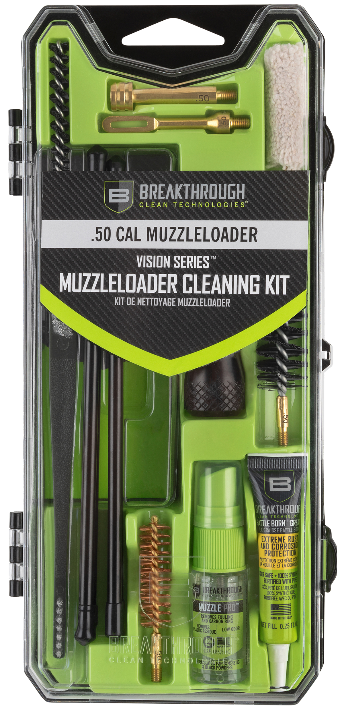 Breakthrough Clean Vision Series .50 Cal Muzzleloader Cleaning Kit - Multi-Color