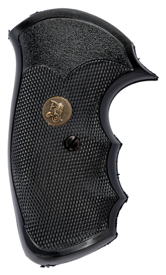 Pachmayr Gripper Grip Checkered Black Rubber w/Finger Grooves S&W J-Frame Square Butt