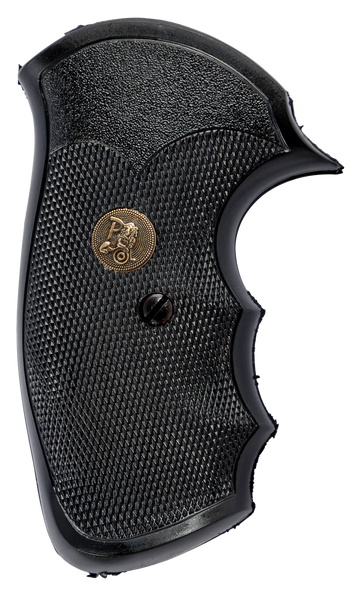 Pachmayr Gripper Grip Checkered Black Rubber w/Finger Grooves S&W J-Frame Square Butt