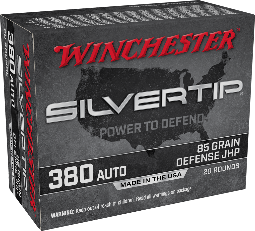 Winchester Ammo Silvertip 380 ACP 85gr Silvertip Jacket Hollow Point 20 Rd Box - Box or Case