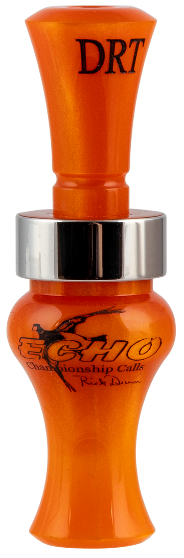Echo Calls Timber Double Reed Mallard Duck Call - Orange Pearl Acrylic