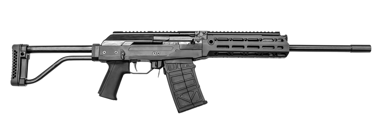 JTS M12AK 12 Gauge 3" 5rd 18.70" Semi-Auto Shotgun - Skeletonized Black Stock
