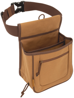 Allen Rival Double Compartment Shell Bag Tan Canvas Holds 2 Boxes 2-3/4" 12 Gauge
