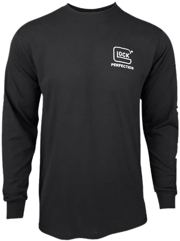 Glock Perfection Long Sleeve Tee Black Pre-Shrunk Cotton - Small