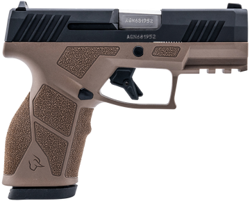 Taurus GX2 9mm Luger 3.37" 10+1 Semi-Auto Pistol - Matte Black / Brown