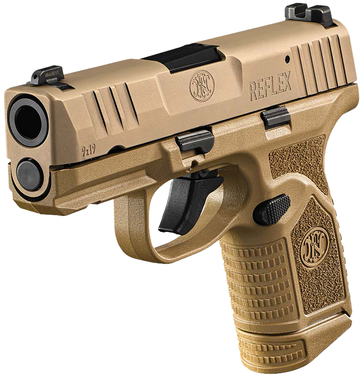 FN Reflex 9mm Luger 3.30" 10+1 Semi-Auto Micro-Compact Pistol - FDE