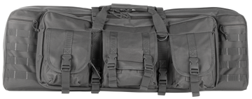 NcSTAR VISM Double Carbine Case 42" Urban Gray PVC Nylon - Foam Padded, Lockable Zippers, MOLLE