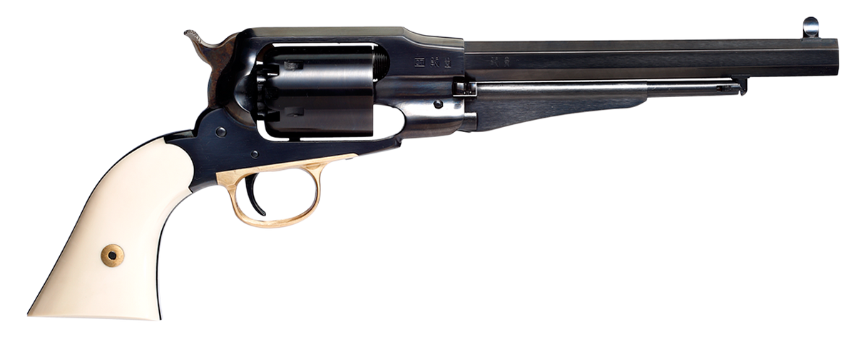 Taylor's & Company 1858 Remington Sodbuster .44 Cal 8" 6-Shot SAO Percussion Revolver - Blued