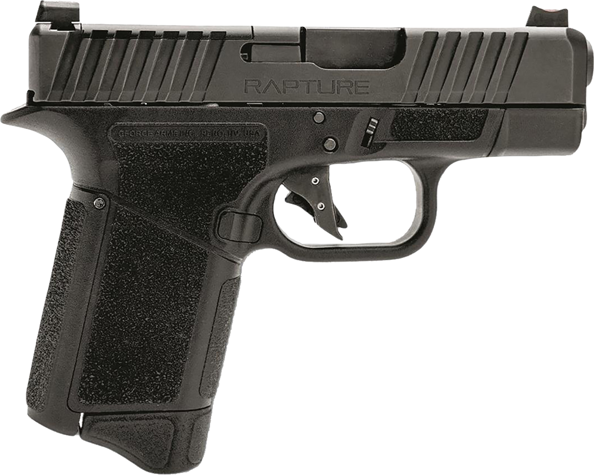 GForce Arms Rapture 9mm Luger 3.25" 12+1 Semi-Auto Pistol - Gray Cerakote Polymer Frame, Black Optic Cut Slide