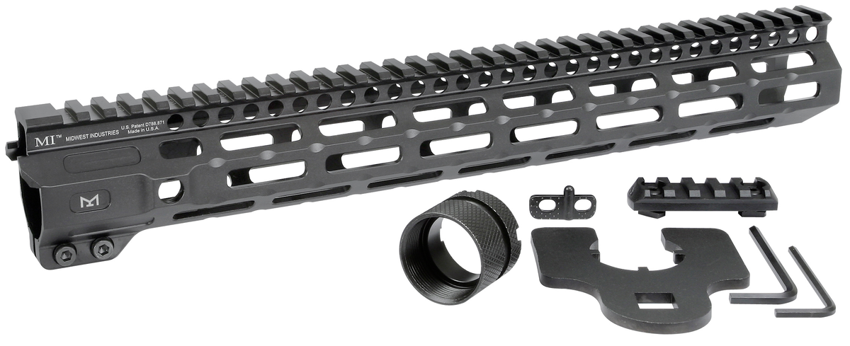 Midwest Industries M-Series AR-15 14" M-LOK Free-Float Handguard - Black