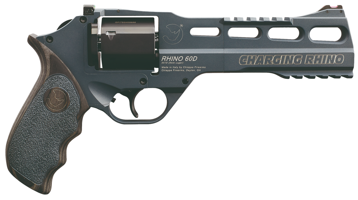 Chiappa Firearms Rhino 60DS Gen II 9mm Luger 6" 6-Shot DAO Revolver - Slate Cerakote