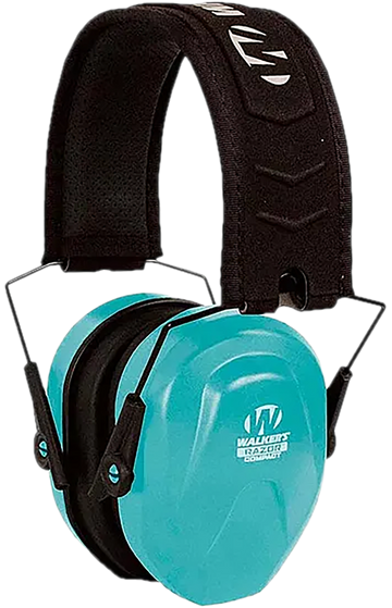 Walkers Game Ear Razor Compact Electronic Muff 23 dB Over the Head Teal Polymer
