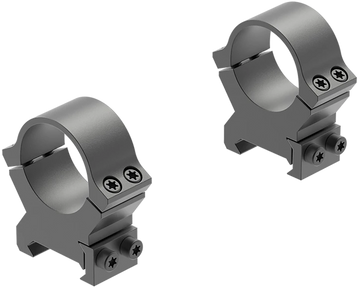 Leupold PRW2 Cross-Slot 1" High Matte Black Steel Scope Rings - Pair