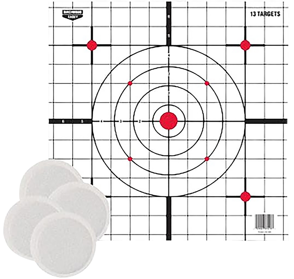 Birchwood Casey EZE-Scorer Thermal Sight-In Paper Target 12" x 12" Black/Red/White - 4 Pack