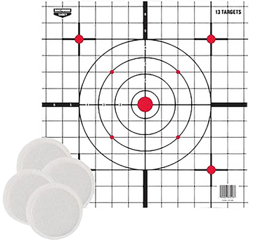 Birchwood Casey EZE-Scorer Thermal Sight-In Paper Target 12" x 12" Black/Red/White - 4 Pack