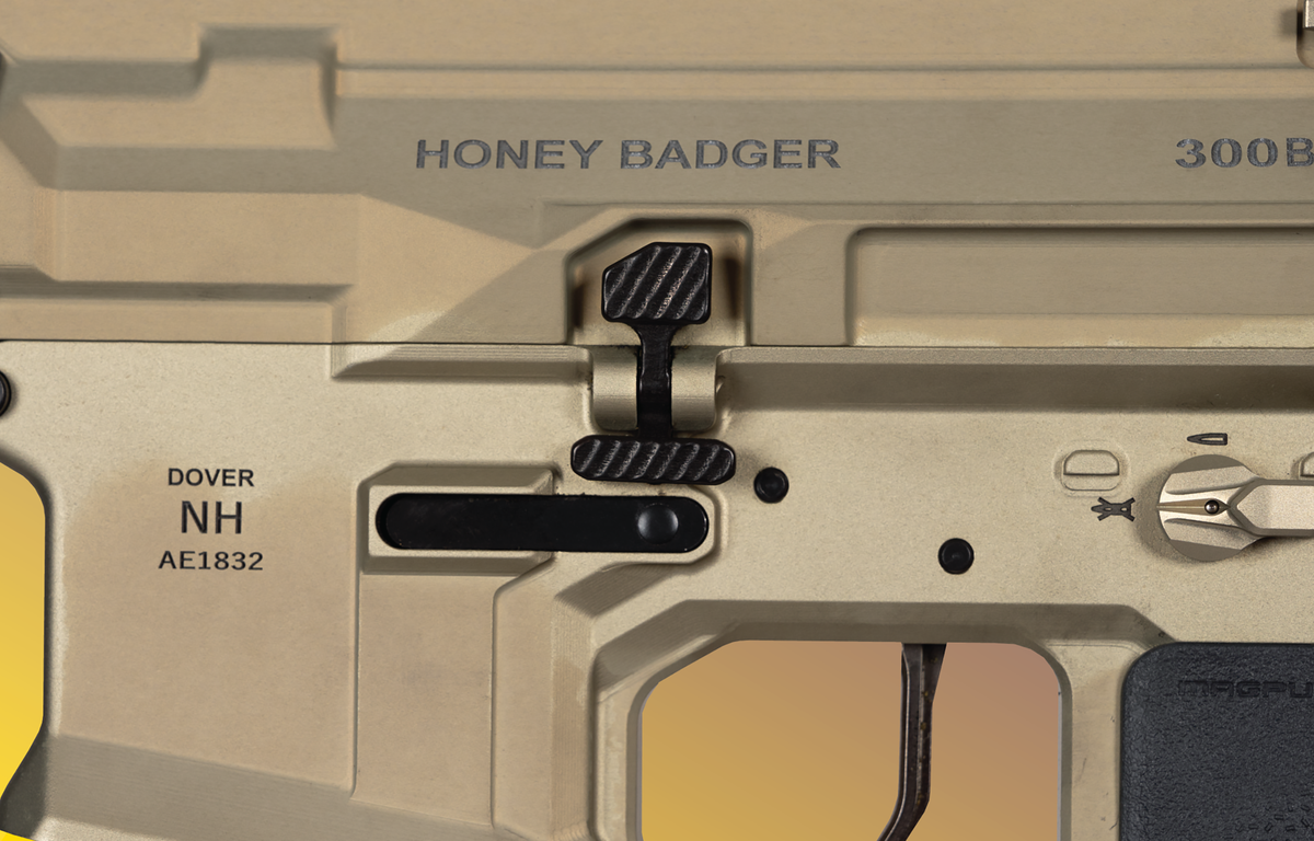 Q LLC Balanced Bolt Catch Oversized AR-15 Black Stainless Steel