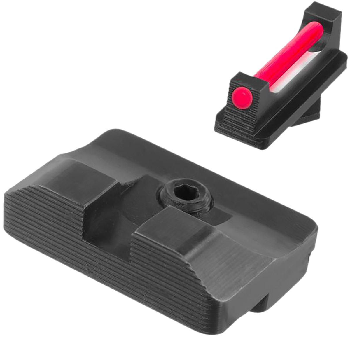TruGlo Fiber-Optic Pro Red Fiber Optic Front/Blacked Rear Sight Set for CZ SP-01