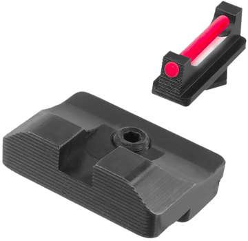 TruGlo Fiber-Optic Pro Red Fiber Optic Front/Blacked Rear Sight Set for CZ SP-01