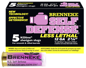 Brenneke SL122SDLL Self Defense 12 Gauge 2.75" 1/3 oz Sabot Slug 5 Rd - Box or Case