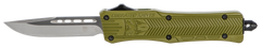 CobraTec Knives CTK-1 Small 2.75" OTF Drop Point Plain D2 Steel OD Green Aluminum Handle
