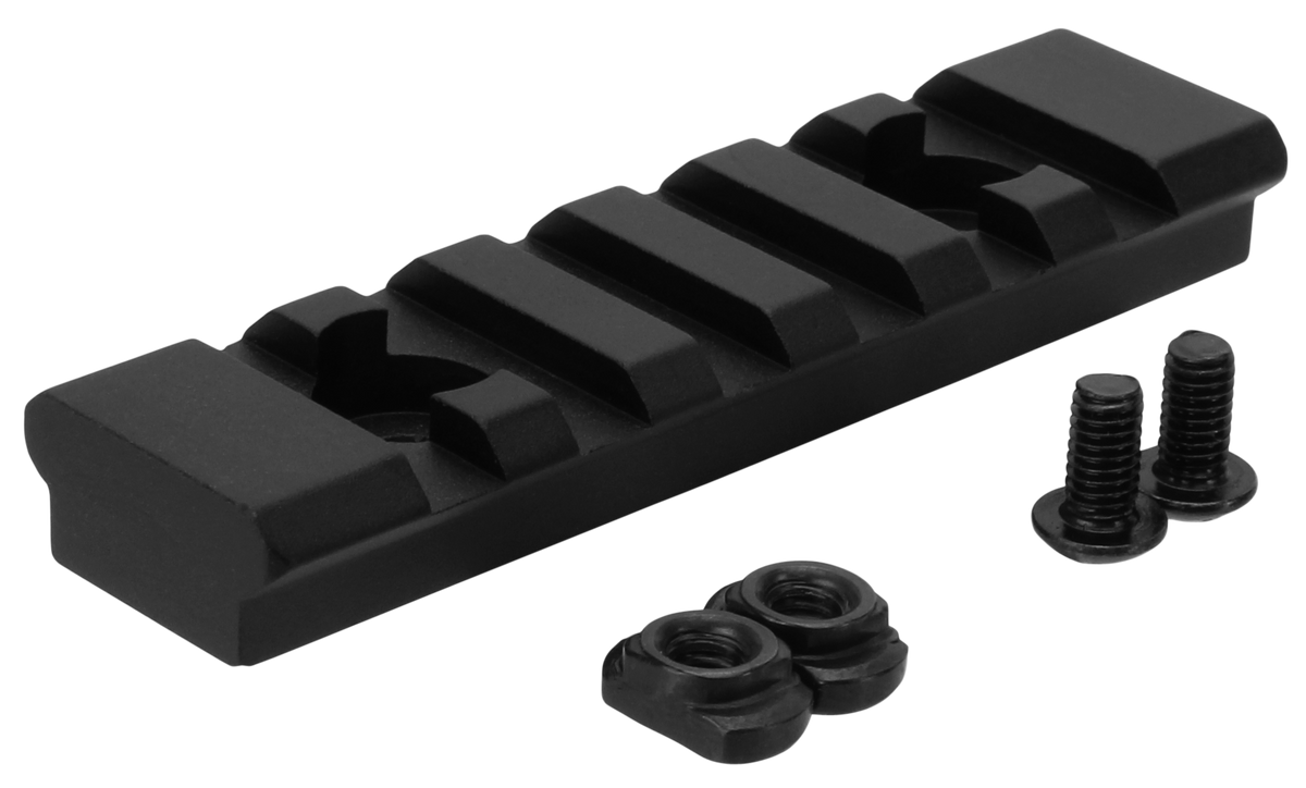 TacFire MAR105M M-LOK Accessory Picatinny Section Rail 3" 7 Slots Black Anodized